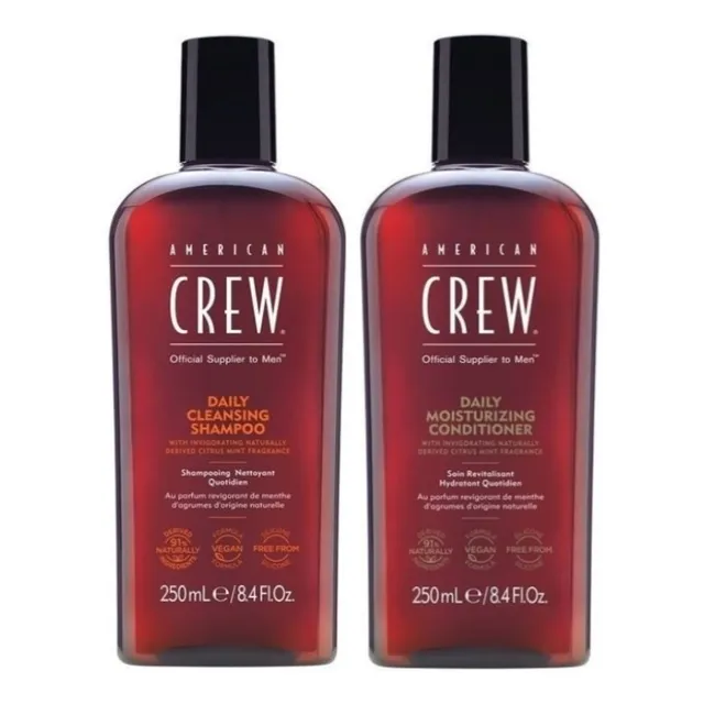 Shampoo Daily 250ml + Acondicionador Daily American Crew Men