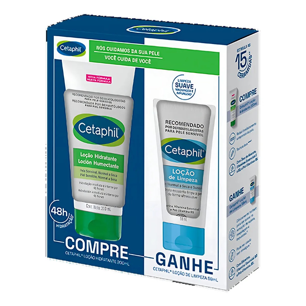 Kit Cetaphil Loção Hidratante 200ml + Loção de Limpeza 59ml Kit Cetaphil Loção Hidratante 200ml + Loção de Limpeza 59ml