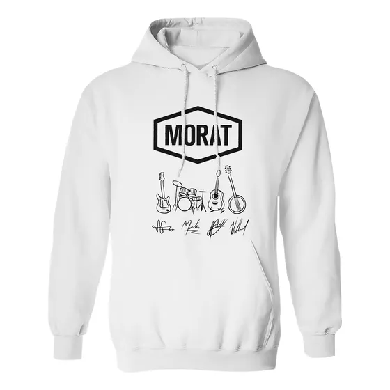 Sudadera Unisex Logo Morat Instrumentos Banda Firmas