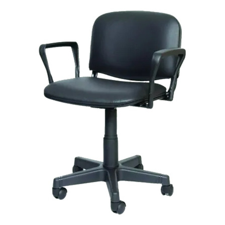 Silla de escritorio Rastasabalero sillas STD  negra con tapizado de cuero sintético