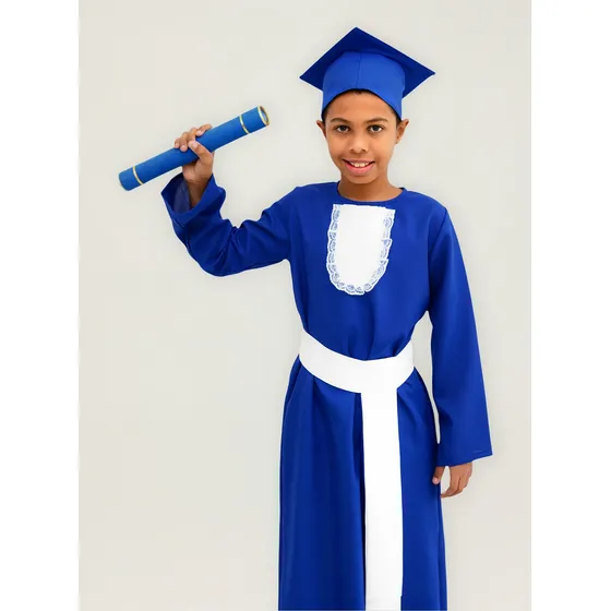 Beca De Formatura Infantil Abc - Capelo + Canudo + Faixa