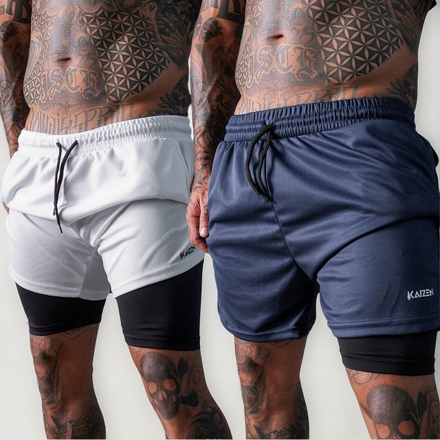 Kit 2 Shorts 2 Em 1 Masculino Dryfit Academia Kit 2 Shorts 2 Em 1 Masculino Dryfit Academia