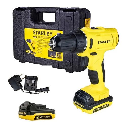 Taladro atornillador inalámbrico de 10mm Stanley SCD121S2K 12V + accesorio 220V