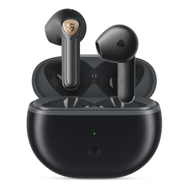 Audífonos Soundpeats Air3-deluxe Hs bluetooth color negro con luz negro