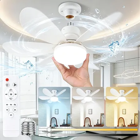 Ventilador De Techo Lampara 40w Control Remoto 3velocid 52cm