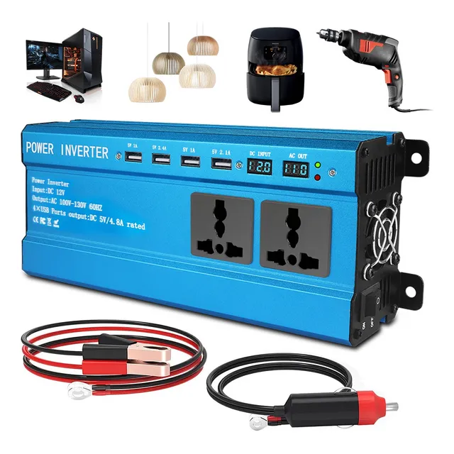 Convertidor De Corriente 12v Pantalla Digital Inteligente