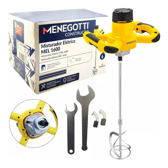Misturador De Argamassa E Tinta 1600w Mel Menegotti 220V