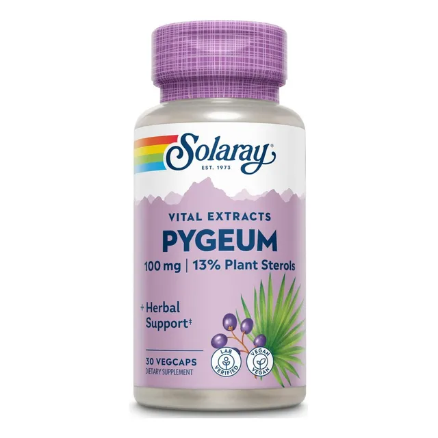 Corteza De Pygeum 100 Mg Solaray 30 Cápsulas Vegetales
