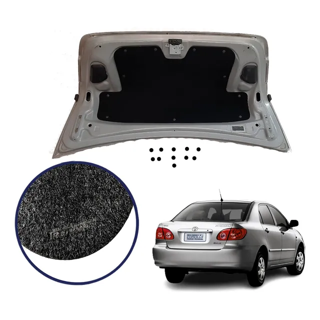 Forro Tampa Porta Mala Simples Corolla 2006 - 2008 Presilhas