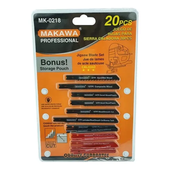Set 20 Piezas Hojas Para Sierra Caladora Profesional