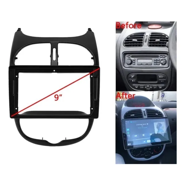 Marco Adaptador Radio Peugeot 206 9 Pulgadas