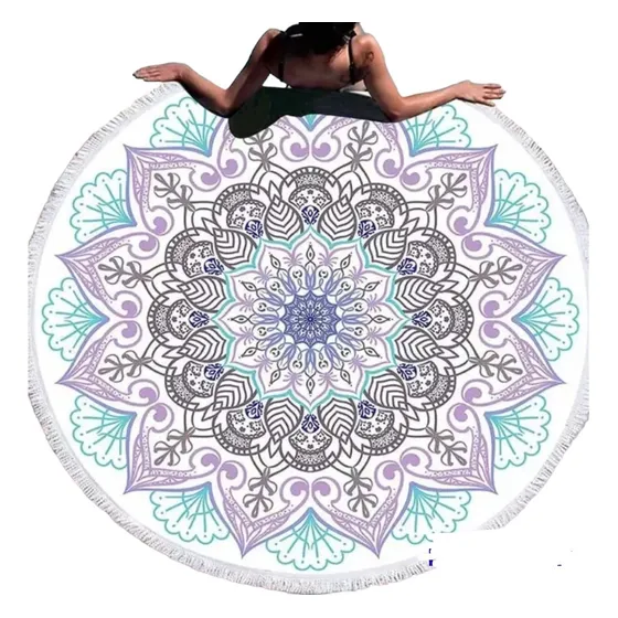 Toallas Mandalas Microfibra Redonda Piscina Baño Maxi Toalla