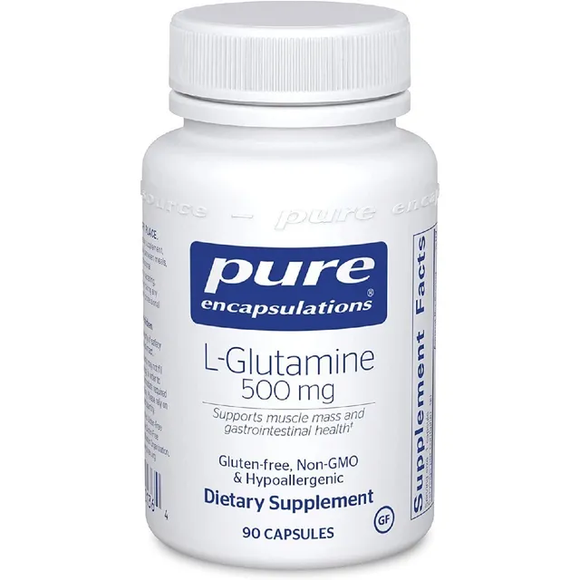 L-glutamina 500 Mg Pure Encapsulations, 90 Capsulas