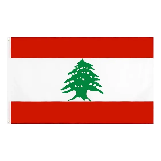 Bandeira Libano Oficial 90cm X150cm C/ Anilha P/ Mastro