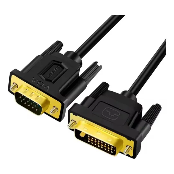 Cable De Video Dvi 24+1 A Vga 1080 Shuliancable 1 Mtr Pc Win