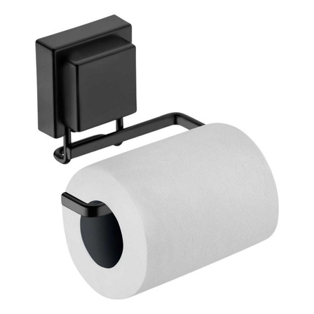 Suporte Porta Papel Higiênico Banheiro Ventosa Preto Fosco Suporte Porta Papel Higiênico Banheiro Ventosa Preto Fosco