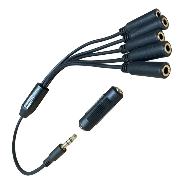 Diytech Splitter De Auriculares 5 Vías, Divisor De 35 Mm, 5