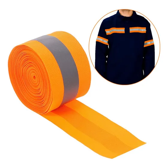 Fita Faixa Refletiva Uniformes Verde Fluorescente 50mmx50m Cor Laranja