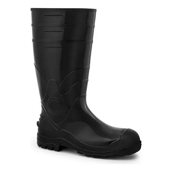 Botas De Goma Worksafe Negras Industrial Pvc Interior Algod