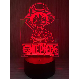 Lampara 3d Led Acrilico 16 Colores Modelo One Piece Lampara 3d Led Acrilico 16 Colores Modelo One Piece