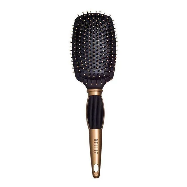 Escova De Cabelo Belliz Black & Gold Racket Média - 799