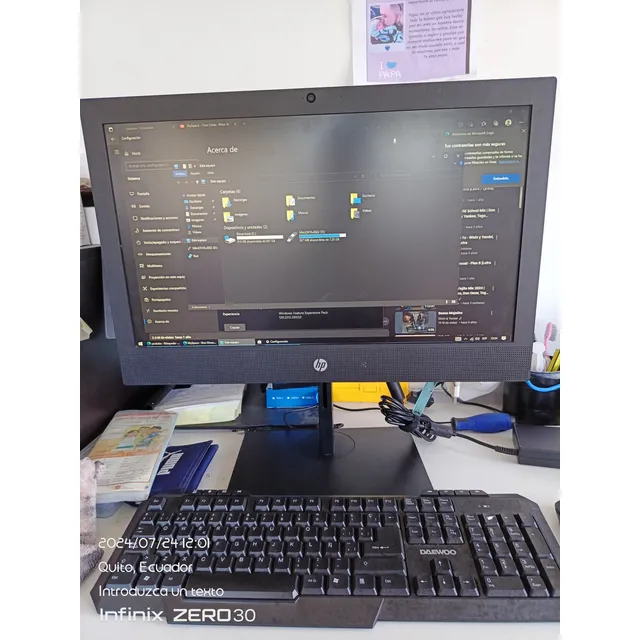 Pc All In One Hp Proone 400 G4 Ssd 256 I5-8500 20 Win 10