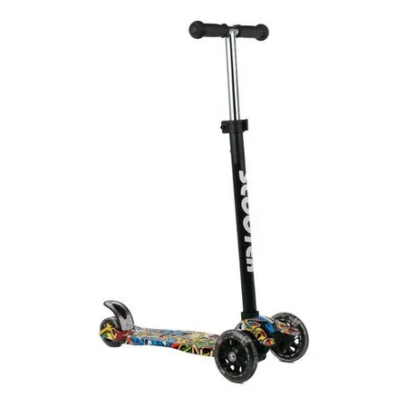 Patinete Infantil De 4 Ruedas Con Led, Estilo Grafiti