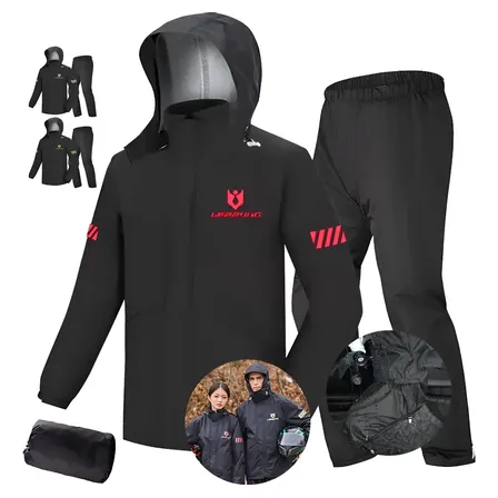 Kit Capa De Chuva Roupa Conjunto Para Motoqueiro Reforçada Terracota M(45-60kg)