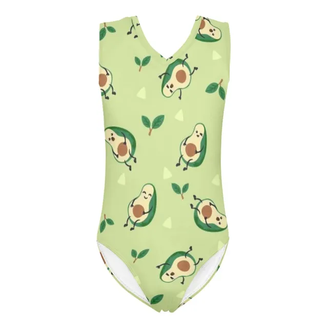 Beach Leotardo Gimnasia Estampado Floral Animal Para Niña