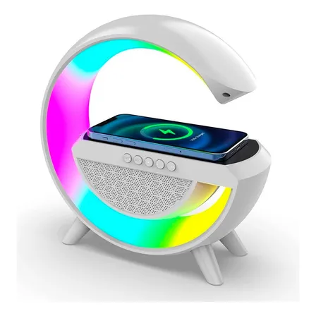 Cargador Inalámbrico + Lámpara Rgb + Parlante Bluetooth