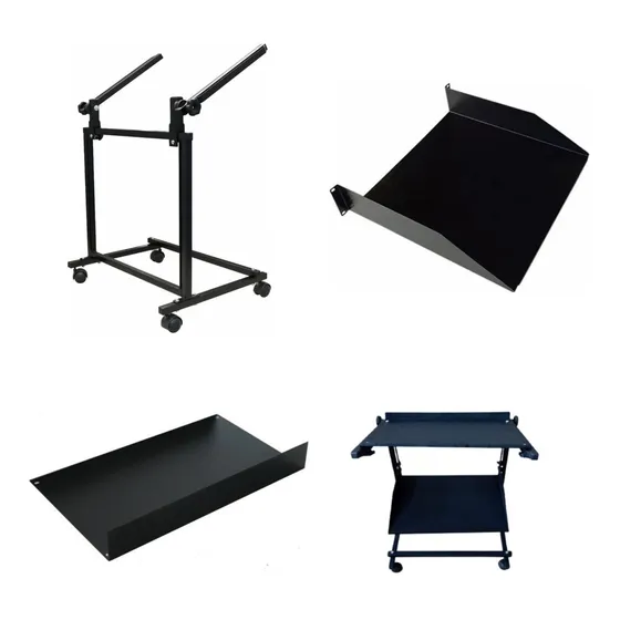Rack Studio Mesa De Som Potencia Equalizador + 2 Bandejas