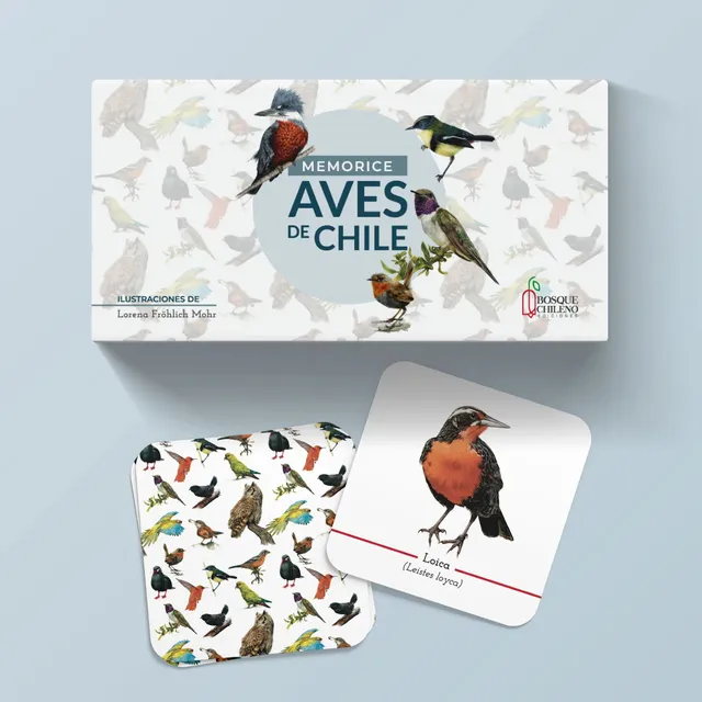 Juego Memorice Aves De Chile - Con Ilustraciones
