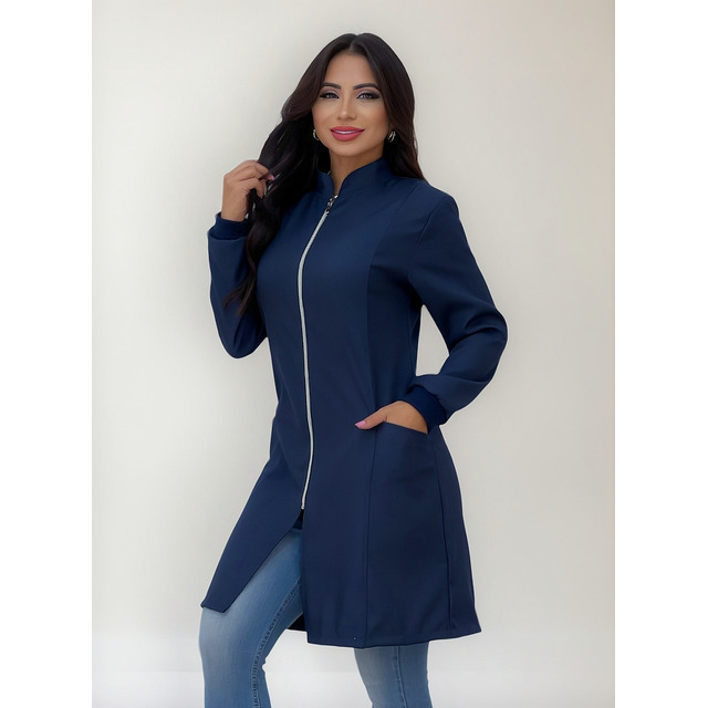 Jaleco Feminino Manga Longa Acinturado Uniforme De ClĂnicas Jaleco Feminino Manga Longa Acinturado Uniforme De ClĂnicas