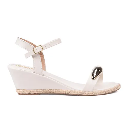 Sandália Feminina Anabela Plataforma Salto Alto Confortável