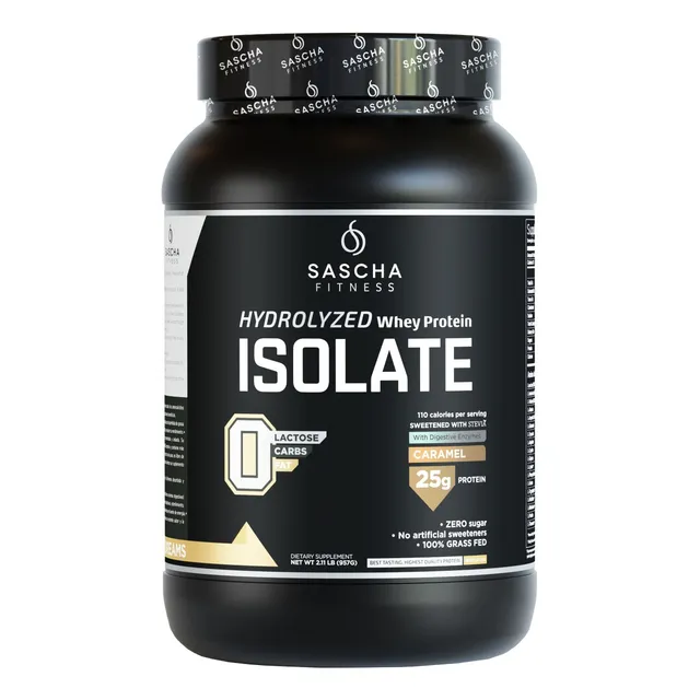 Suplemento Sascha Fitness isolate Proteínas Hydrolyzed Whey Protein Isolate sabor caramel de 33g de 33mL - polvo