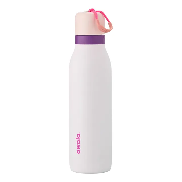 Botella Inoxidable Con Paja Para Deporte, 530ml, Rosa/púrpur