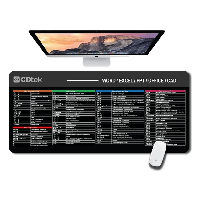 Pad Xxl Oficina 84x38 Atajos Office Y Excel - Cdtek