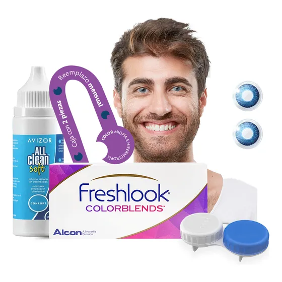 Pupilentes De Color Freshlook Colorblends Con Graduacion