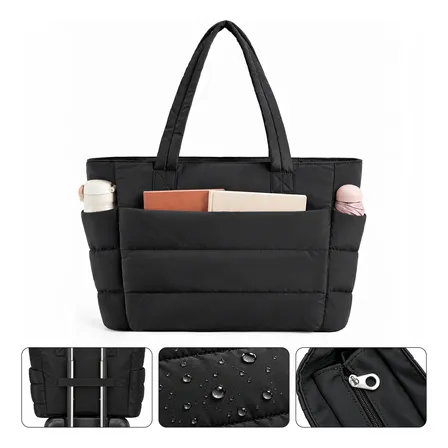 Bolsa Tote Puffer Feminina Grande Moderna Bag Ombro Academia