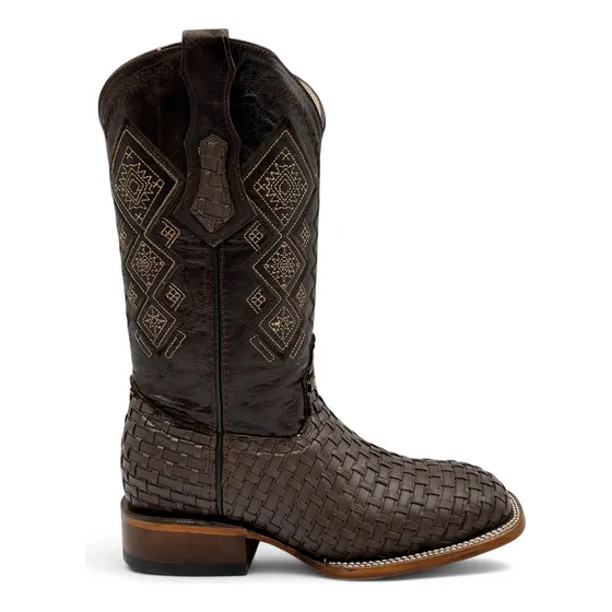 Bota Bulldog Piel Res Tejida Petatillo
