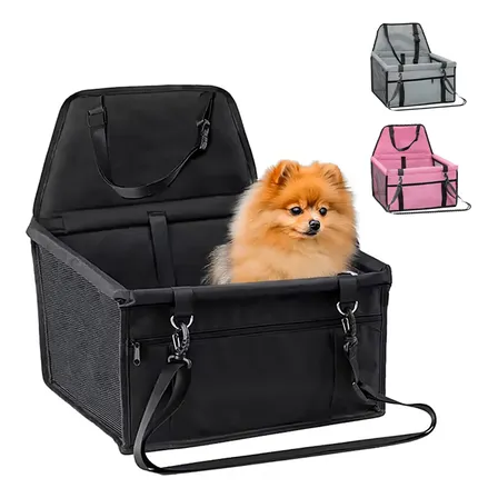 Cadeirinha Assento Transporte Pet Carro Passeio Cães Gatos Cor Preto