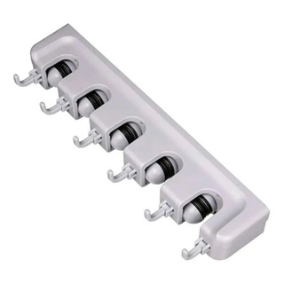 Organizador Escobas Soporte Pared Colgador 5 Espacios Gancho Organizador Escobas Soporte Pared Colgador 5 Espacios Gancho