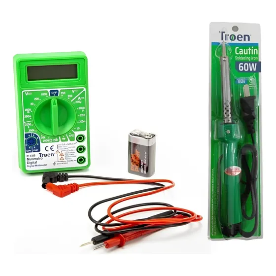Kit Multimetro + Cautin 60w Troen