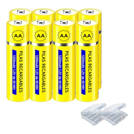 Pilas Recargable 1.2v Aa 8 Batería 1200mah Ni-mh Recargable