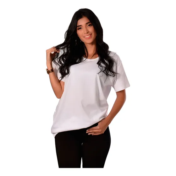 Camiseta Básica Mujer En Tela Fría. Molde Slim Fit