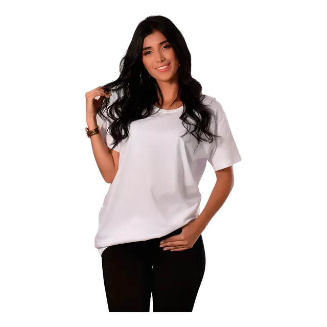 Camiseta Básica Mujer En Tela Fría. Molde Slim Fit