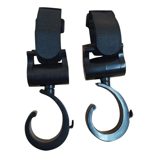 2x Ganchos Para Coche Bebé Giratorio 360 Colgador Mochilas