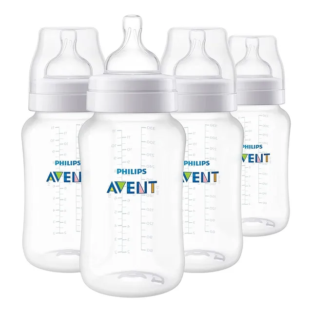 Set 4 Biberones Philips Avent Anticoli330ml 3m+ Scy106/04 #3 Color Clear