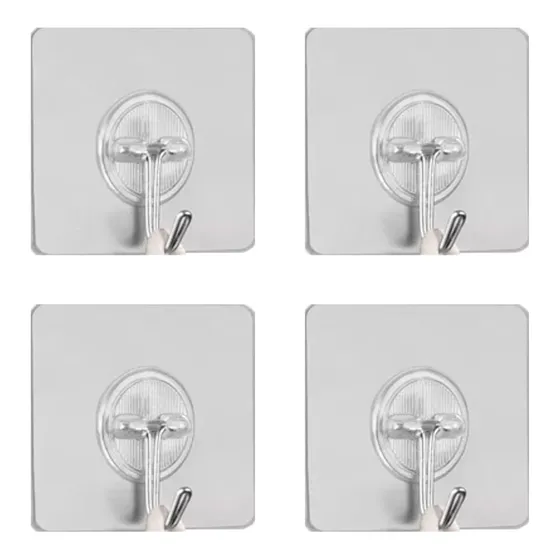 Set 4 Piezas De Ganchos Adhesivos Para Pared Cero Clavos