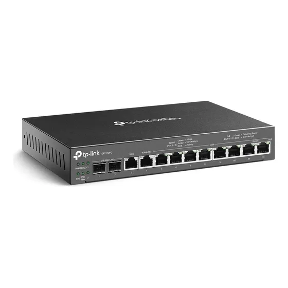 Router Vpn Tp-link Er7212pc Gigabit 3 En 1 Omada Poe+ Color Negro